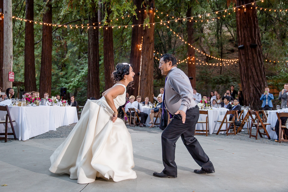 father daughter dance in the redwoods, Deer Park Villa wedding