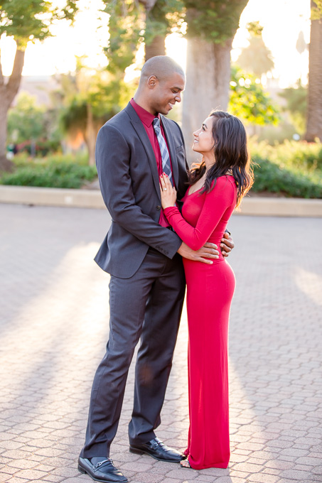 beautiful and bright engagement photos at Stanford Campus - bay area wedding photographer