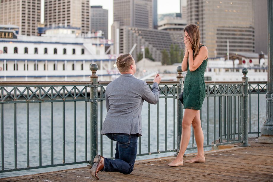 our couple travelled from Texas and got engaged here in San Francisco