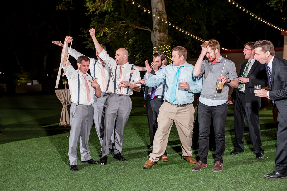 cheering the guy who caught the garter