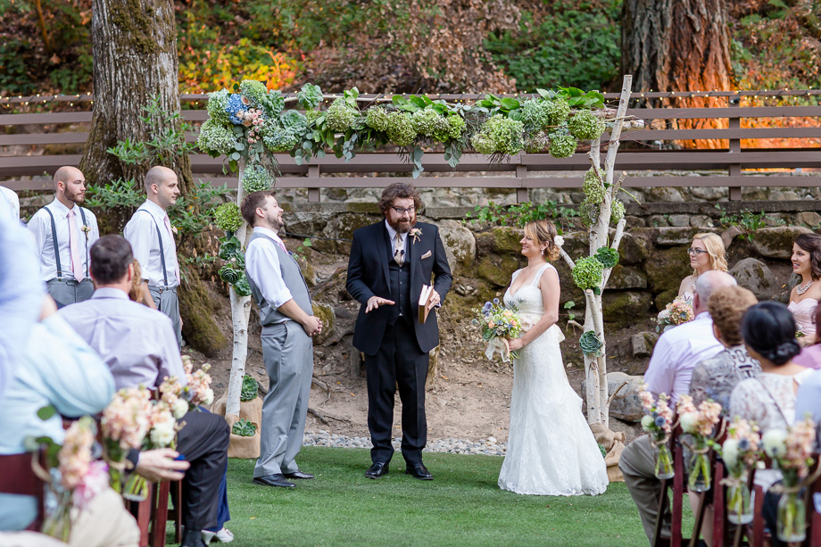 wedding ceremony at Saratoga Springs