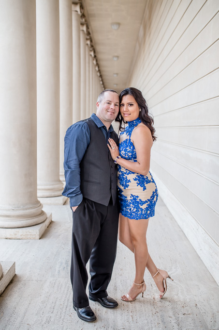 engagement photo at the columns of Legion of Honor