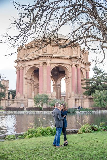 romantic moment leading up to the surprise San Francisco proposal