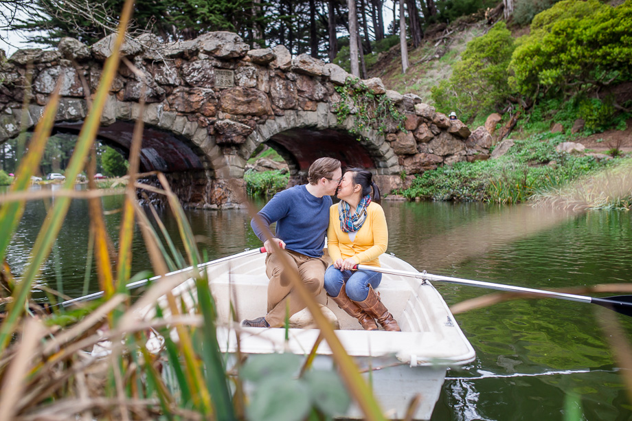 Golden Gate Park Stow Lake engagement picture