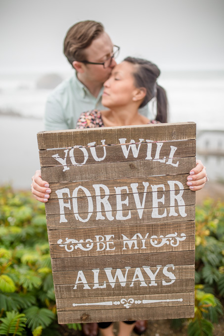 cute wooden sign for save the date photos - san francisco engagement photographer