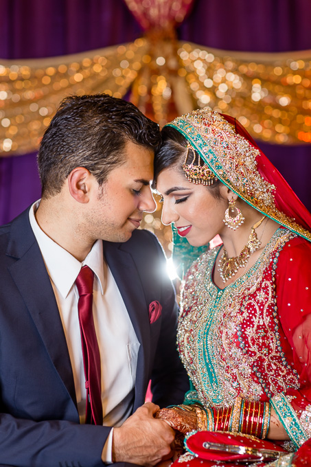 stunning bride and groom portrait at a bay area taditional indian pakistani wedding