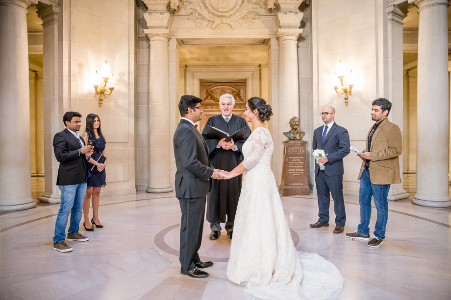 San Francisco City Hall small intimate wedding ceremony