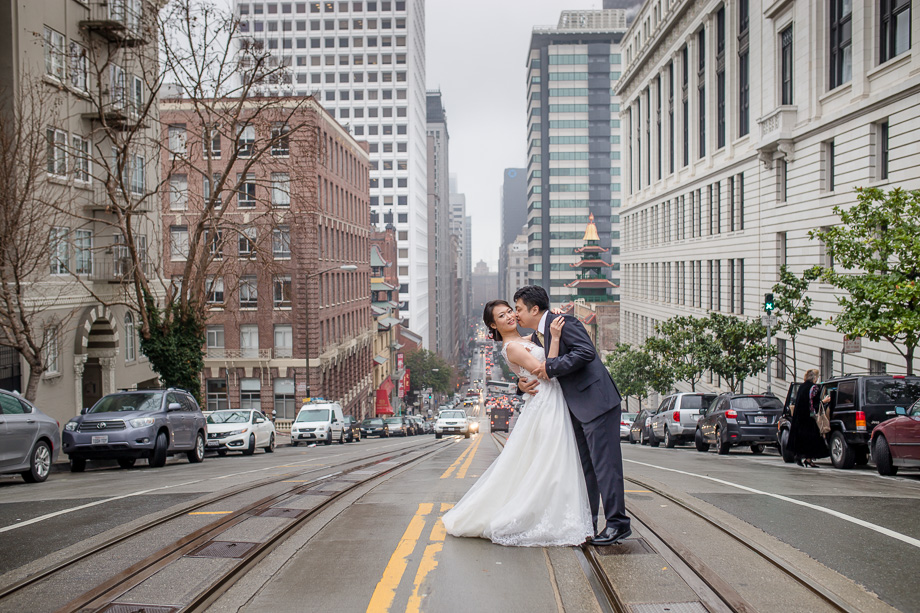 旧金山市中心downtown婚纱照