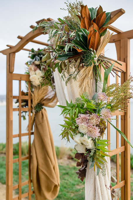 gorgeous floral decoration of the wedding arch
