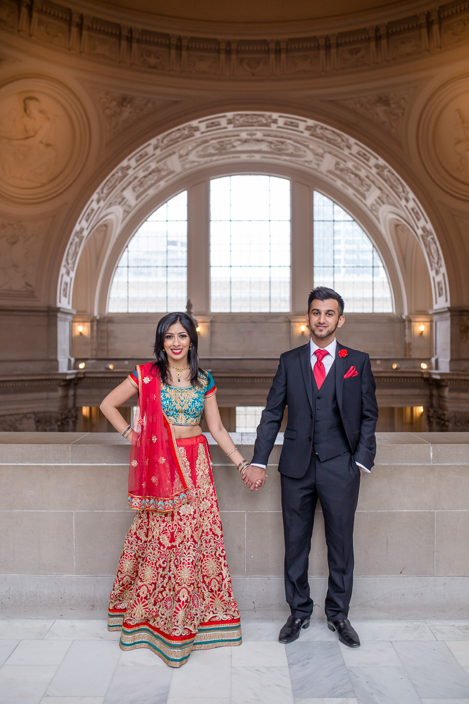 beautiful couple got married at SF city hall - San Francisco wedding photographer