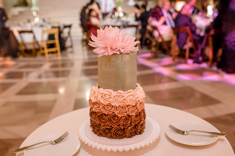 pretty pastel color wedding cake - SF historic building wedding