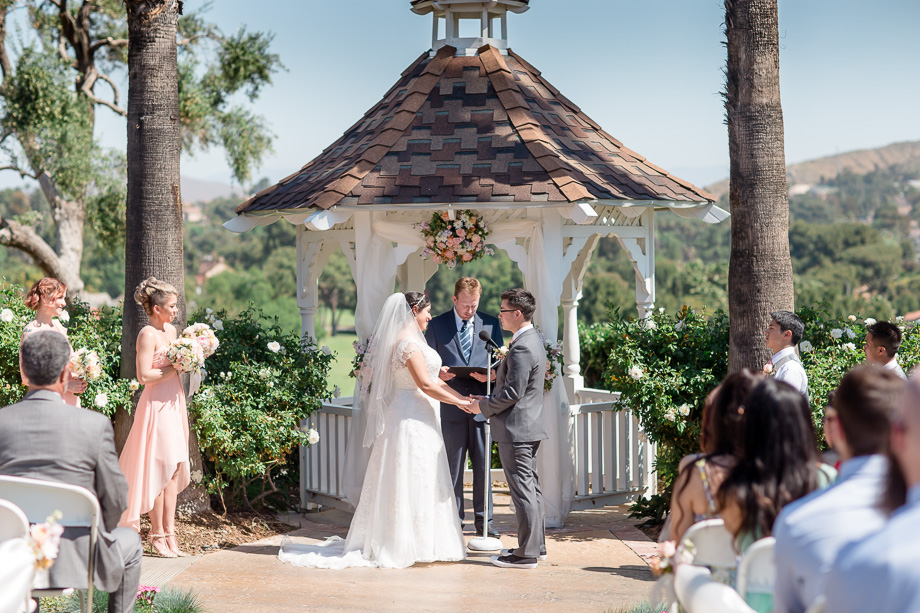 Los Angeles wedding ceremony at Indian Hills Golf Course