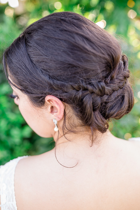a bridal updo with braids