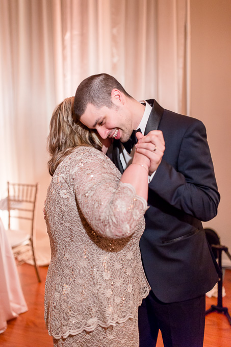 mother-son dance at wedding reception