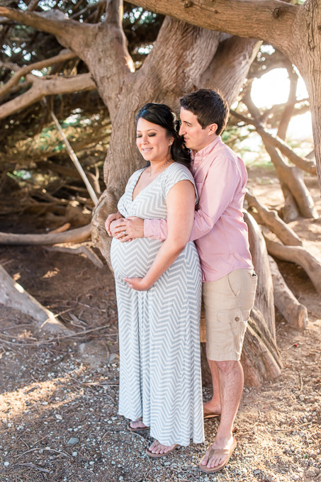San Francisco maternity session - sunset photo under a magical tree