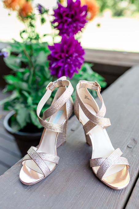 champagne color wedding wedges