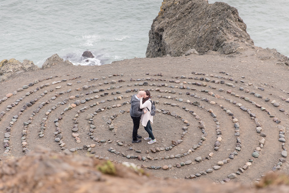 lands end labyrinth - a magical location in san francisco for surprise proposals