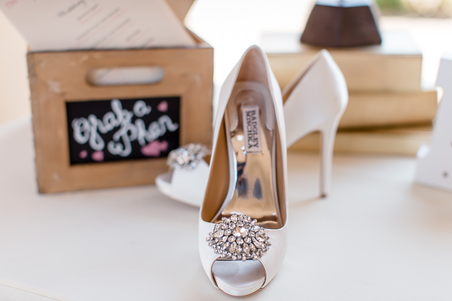 beautiful badgley wedding shoes with just the right amount of bling
