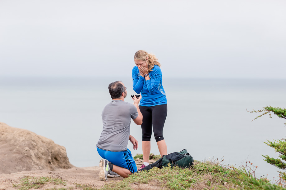 Pacifica surprise engagement proposal by the ocean