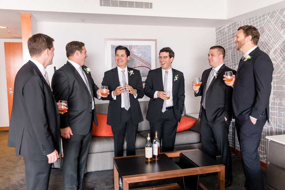 groom and groomsmen chilling before the ceremony
