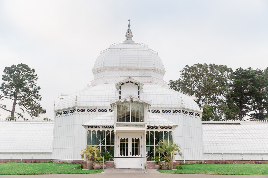 outside of conservatory of flowers