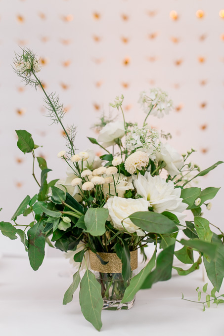 hollywood glamour inspired centerpiece - san francisco conservatory of flowers wedding