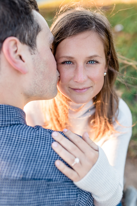 beautiful outdoor engaged couple portrait