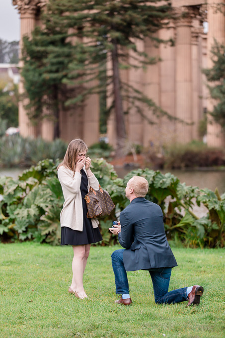 priceless San Francisco surprise proposal moment