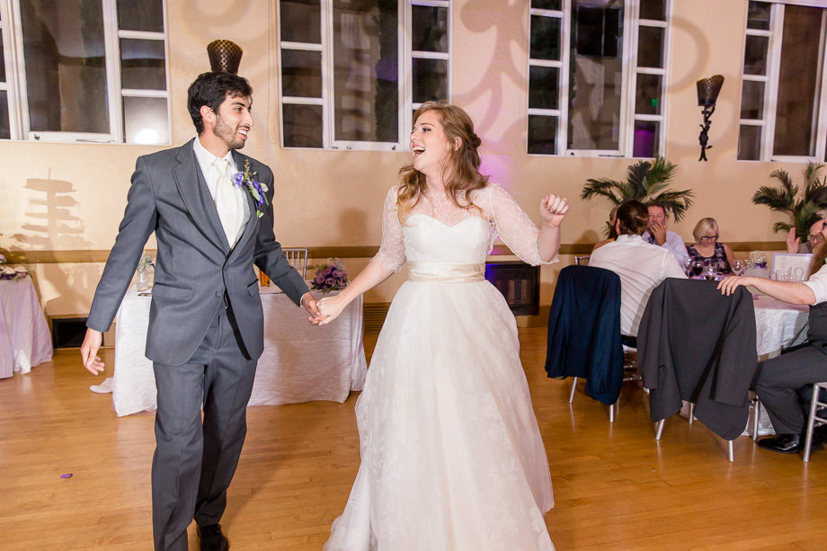 bride and groom opening the dance floor