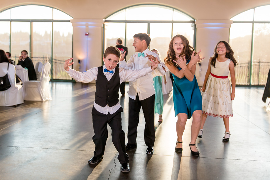 young wedding guests owning the dance floor