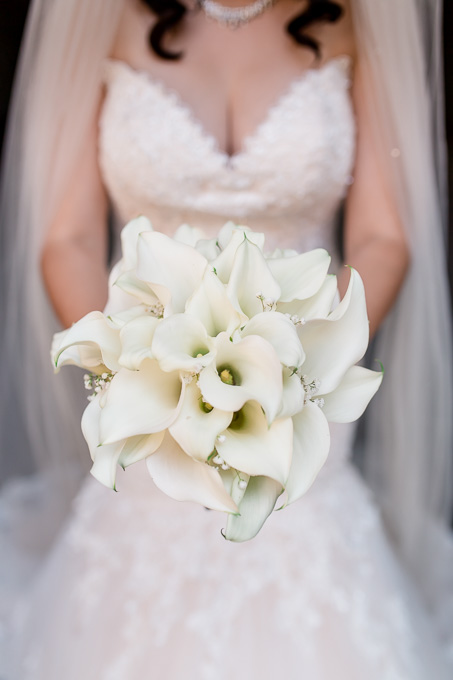 beautiful arum lily bridal bouquet