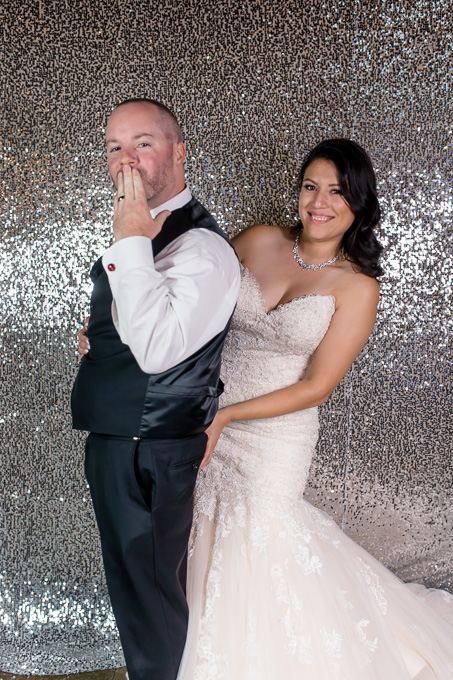 wedding photo booth fun for the bride and groom