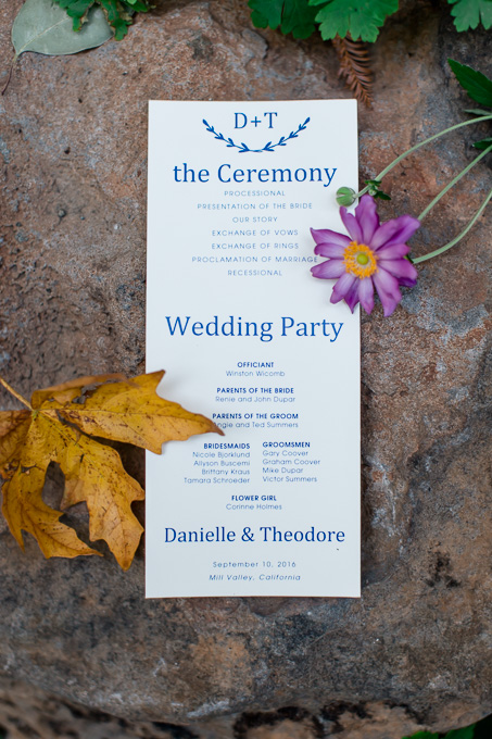 D&T wedding program