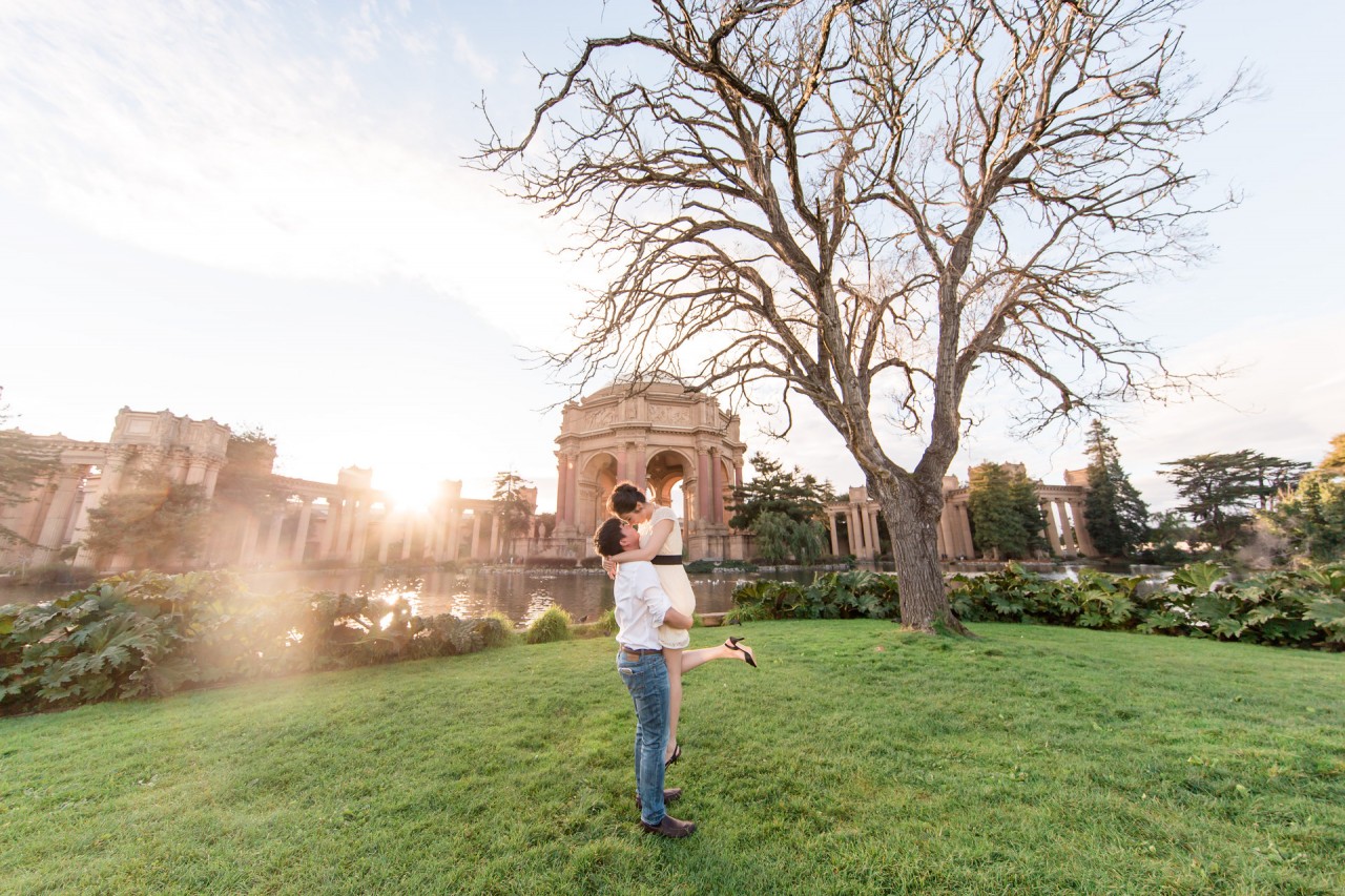 硅谷湾区户外婚纱订婚照