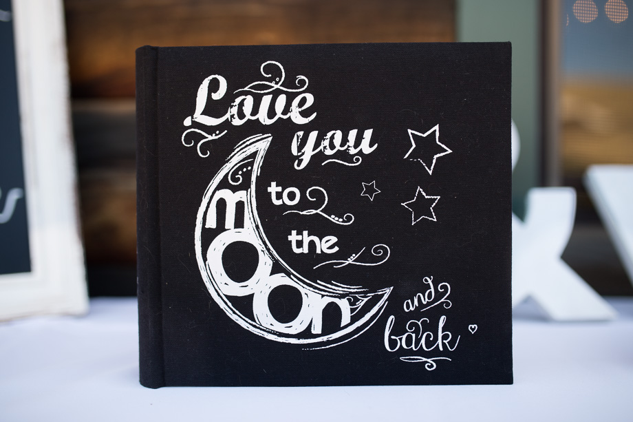 guest sign in book - love you to the moon and back