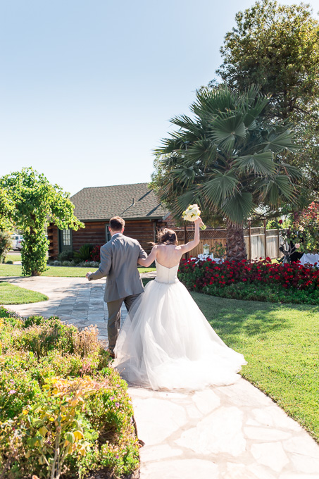 happy wedding recessional at purple orchid resort and spa