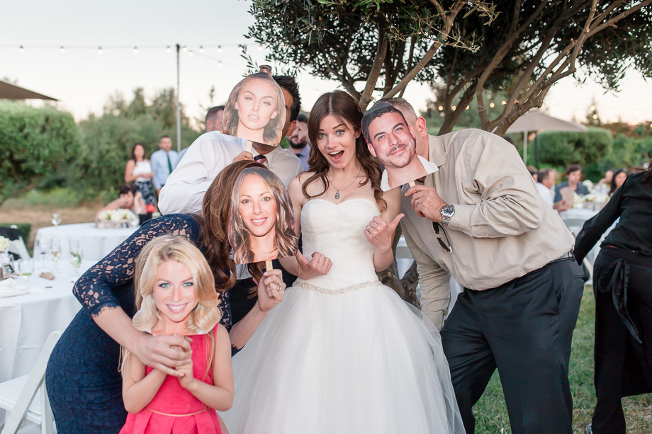 hilarious group photo with wedding guests