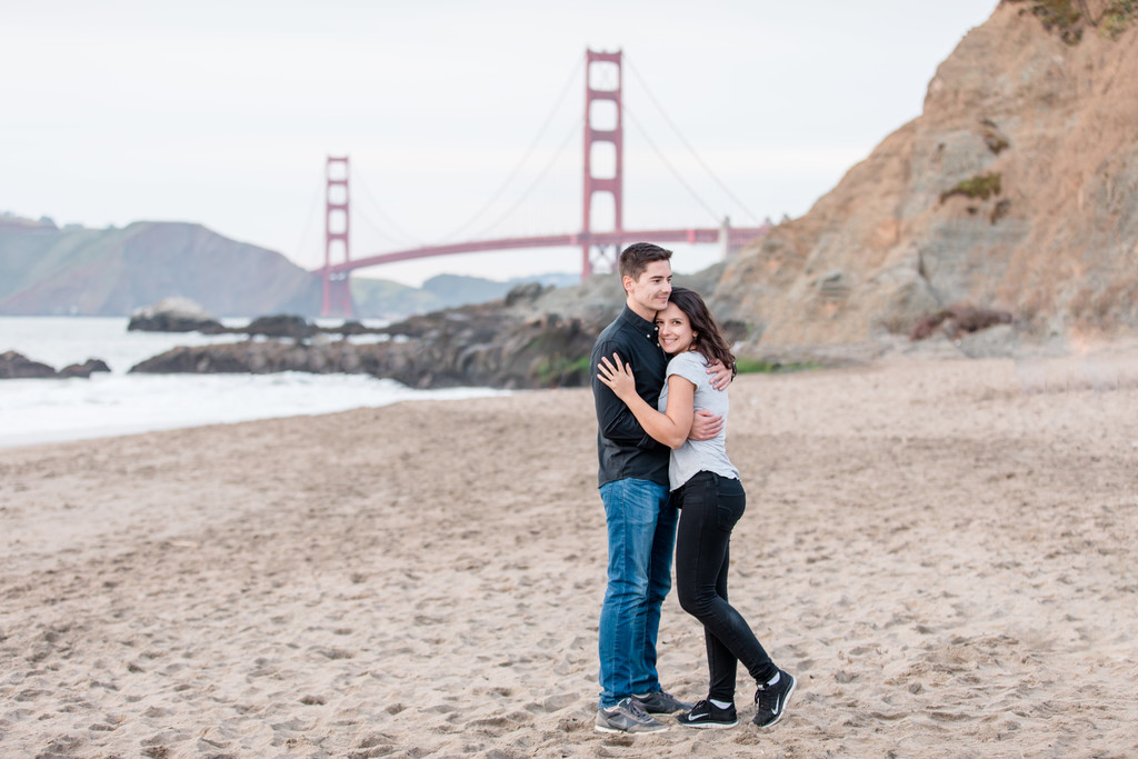 they got engaged in front of the golden gate bridge