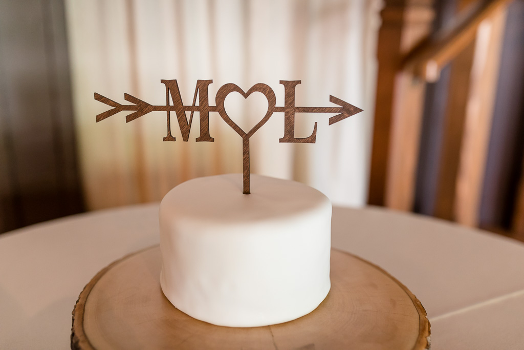 cute little marshmallow cake with topper