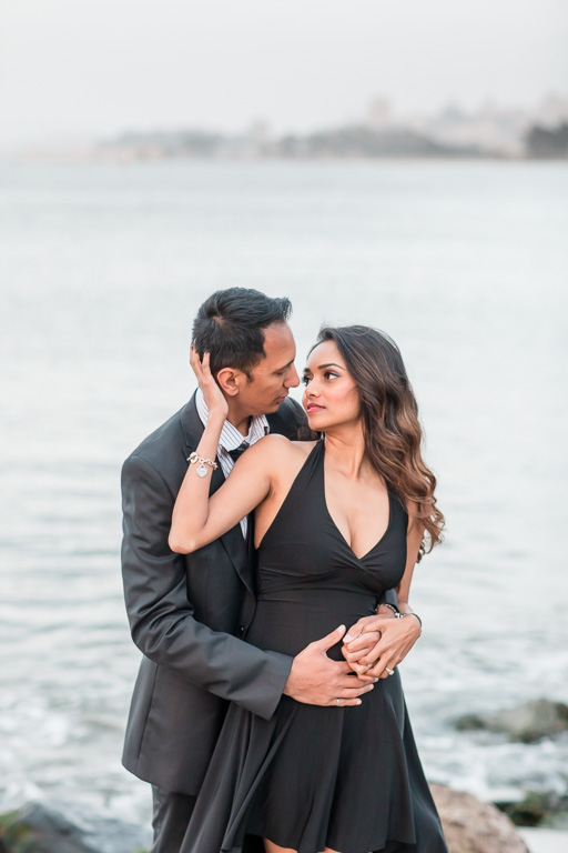 beautiful save the date engagement photo at Crissy Field