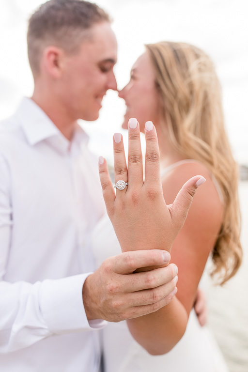 engagement photo showing off the new sparkly diamond ring