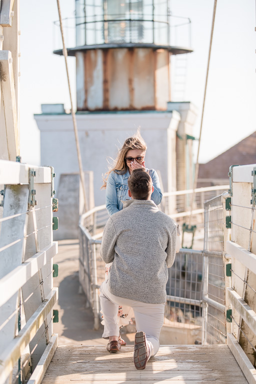 private surprise proposal at the Point Bonita lighthouse