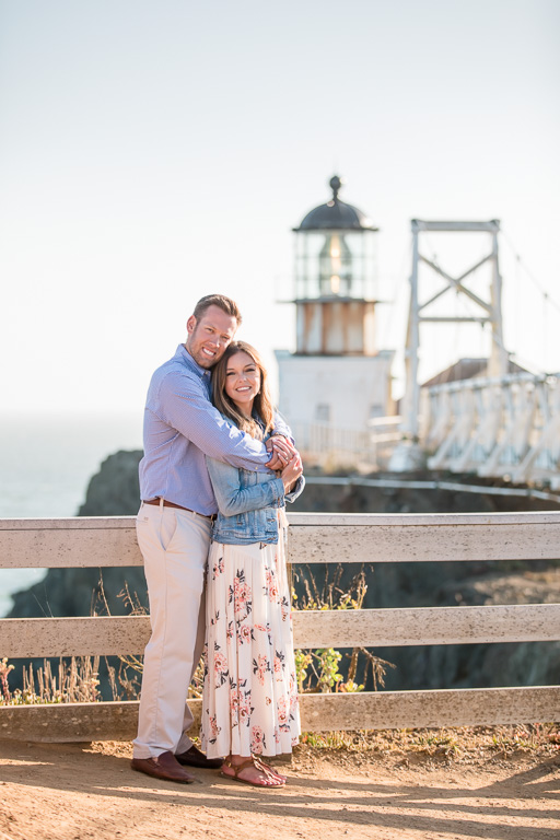Point Bonita lighthouse engagement photo