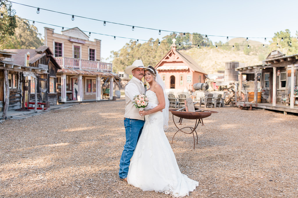 Long Branch Saloon and Farms couple wedding portrait