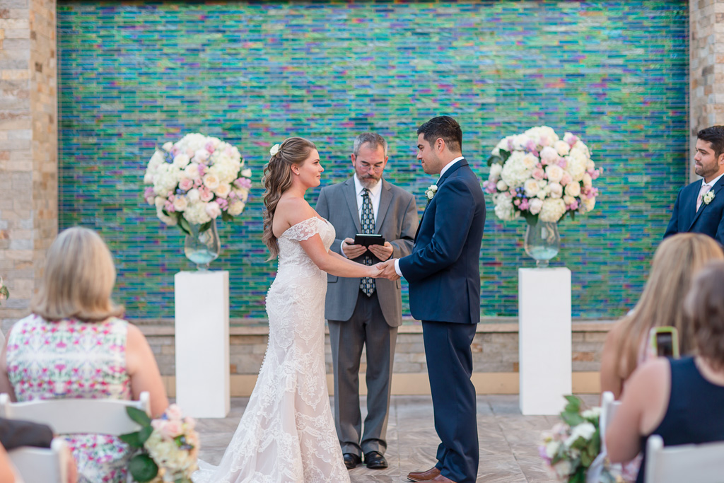 sweet and intimate vow exchange at the Toll House Hotel
