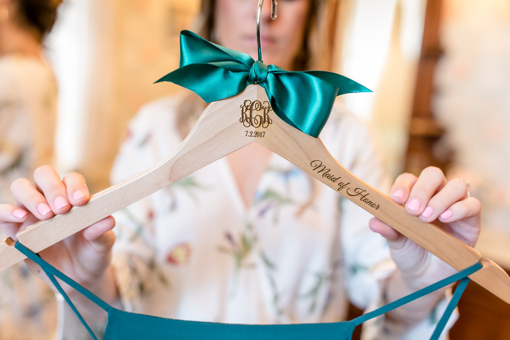 customized bridesmaid dress hanger with initials