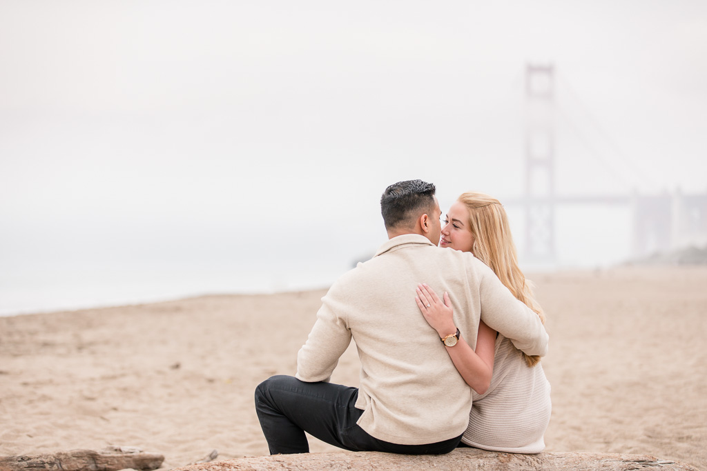 they got engaged in front of the golden gate bridge