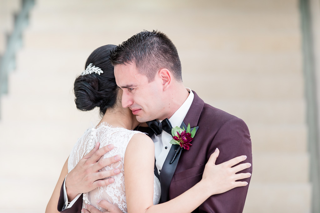 groom got very emotional during the first look - bay area wedding photographer