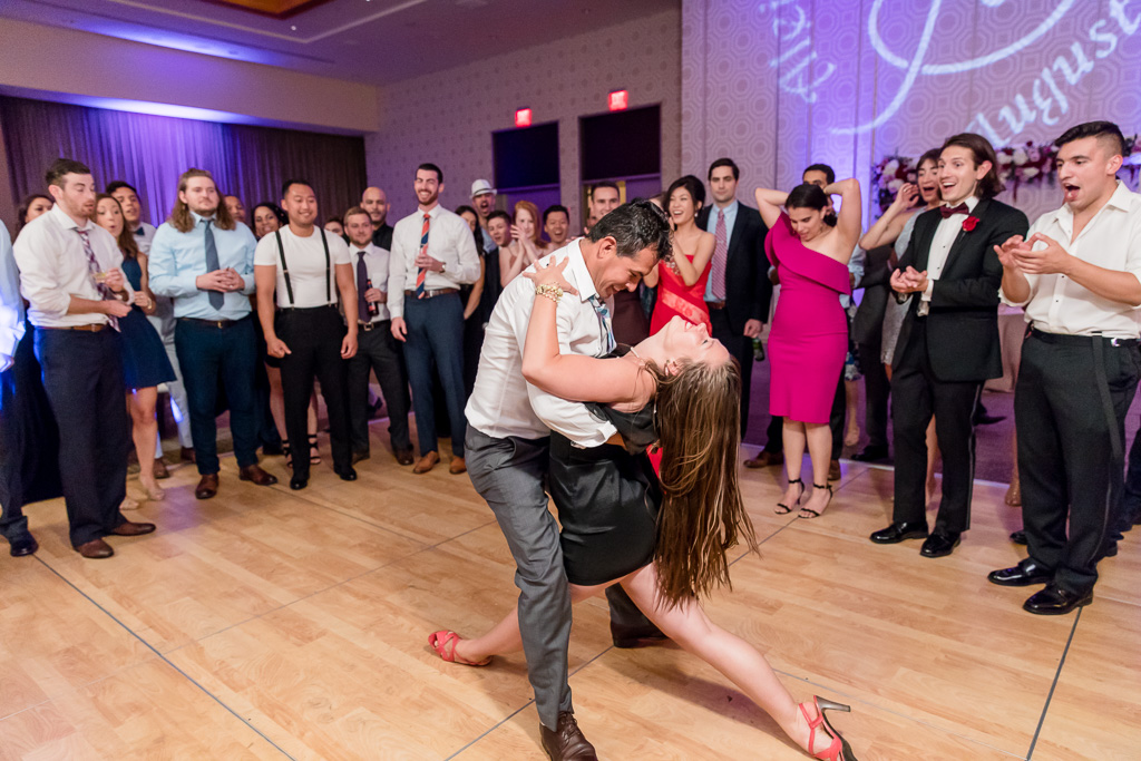 salsa split - wedding guests on the dance floor