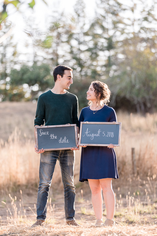 save the date - chalkboard with calligraphy